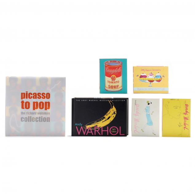 group-of-andy-warhol-and-modern-art-books-and-notecards