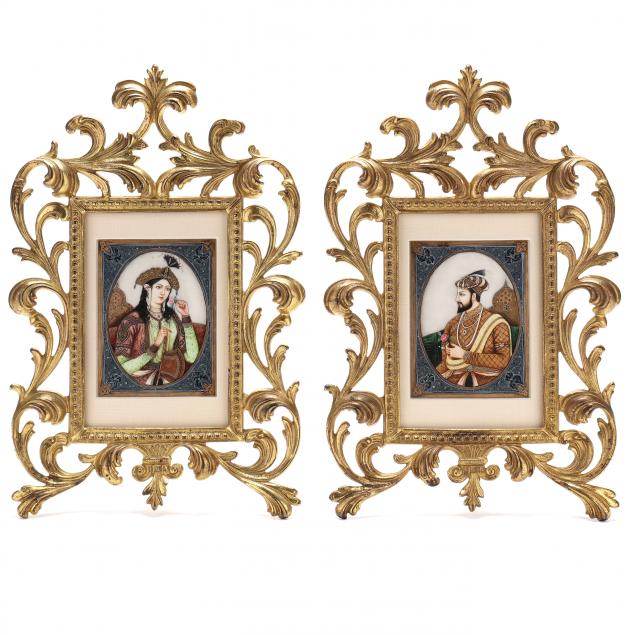 company-school-19th-century-miniature-portraits-of-shah-jahan-and-mumtaz-mahal