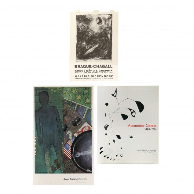 three-exhibition-posters-i-marc-chagall-jasper-johns-calder-i