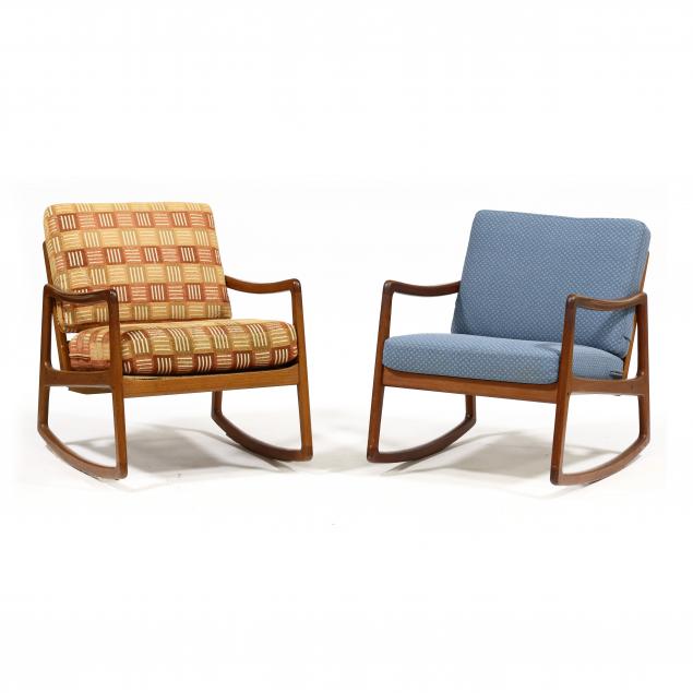 ole-wanscher-denmark-1903-1985-pair-of-danish-modern-teak-rockers