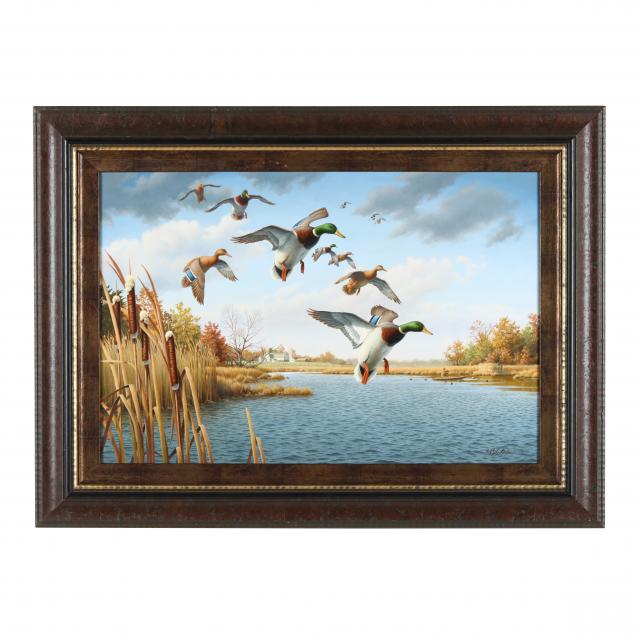 rob-leslie-american-b-1947-i-early-season-mallards-i