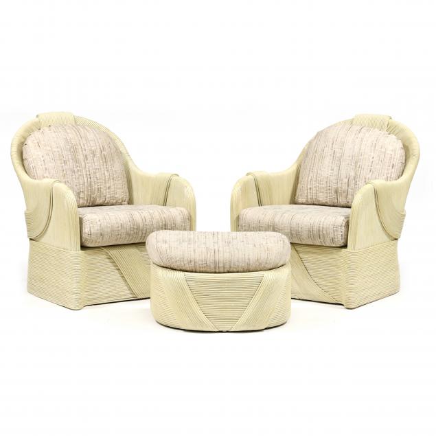 manner-of-betty-cobonpue-pair-of-rattan-lounge-chairs-and-ottoman