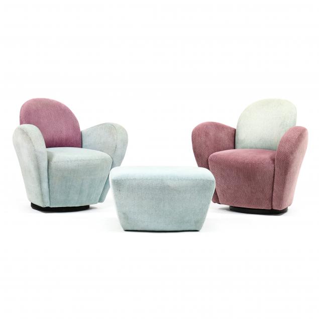 michael-wolk-american-20th-21st-century-pair-of-i-miami-chairs-i-and-ottoman