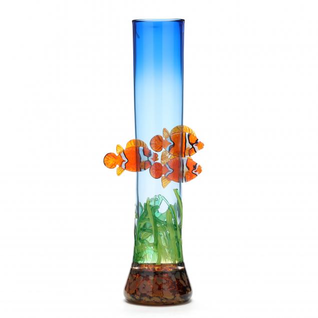 david-melanie-leppla-american-20th-21st-century-glass-clownfish-vase