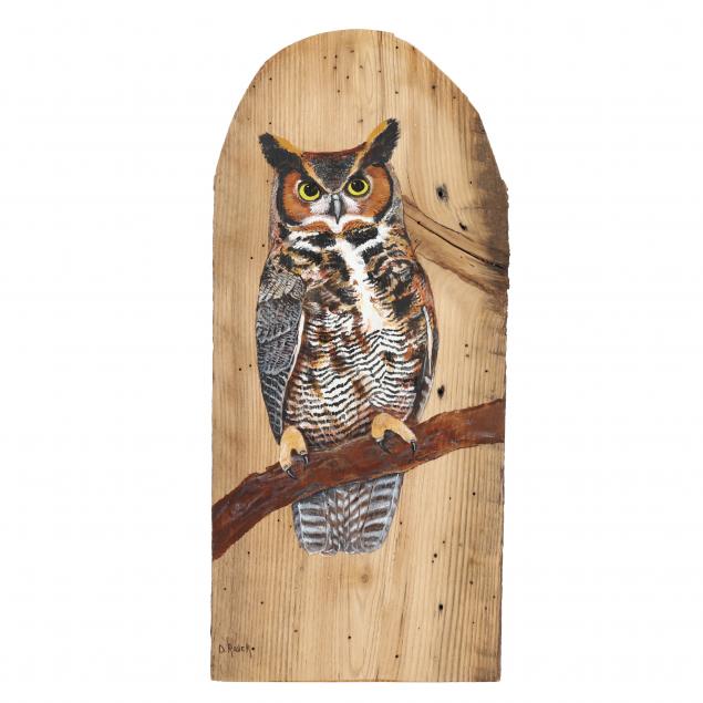 duane-raver-nc-1927-2022-great-horned-howl-plaque