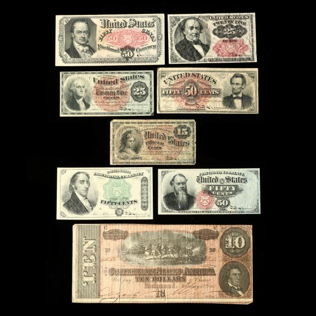 four-4-fourth-issue-and-two-2-fifth-issue-fractional-currency-notes