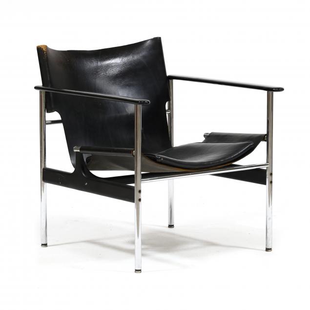 charles-pollock-american-1902-1988-leather-sling-armchair