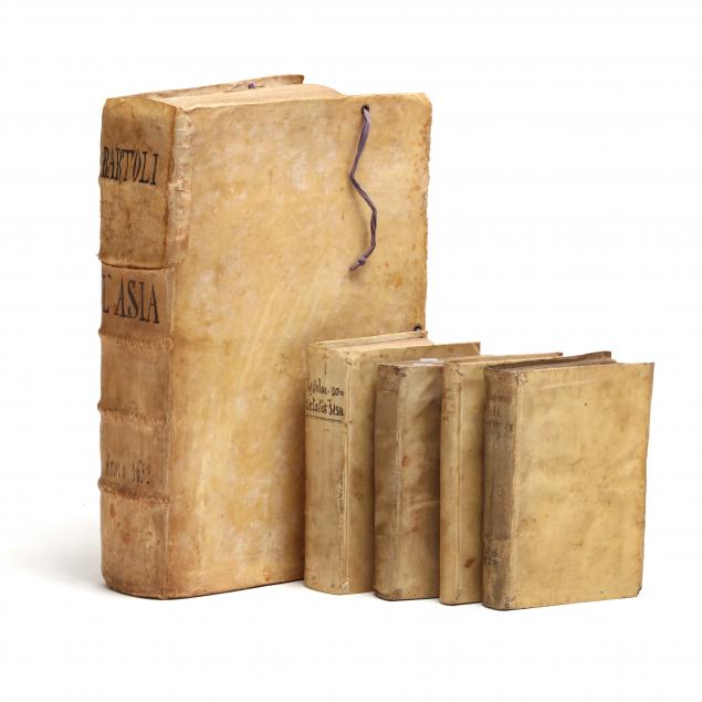 first-edition-of-bartoli-s-i-dell-historia-della-compagnia-di-giesu-l-asia-parte-prima-i-with-four-additional-17th-century-books-related-to-the-society-of-jesus