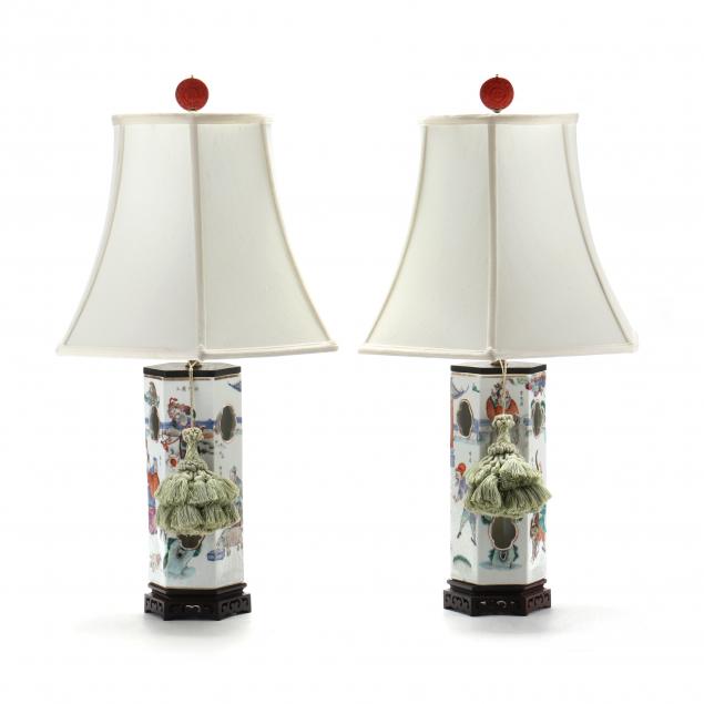 a-pair-of-chinese-hexagonal-hat-stand-lamps