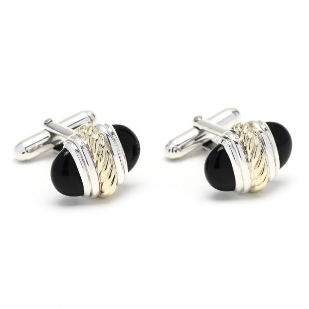 gold-sterling-silver-and-onyx-i-thoroughbred-i-cufflinks-david-yurman