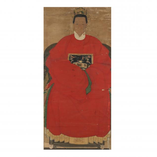 a-large-chinese-ancestor-portrait-painting