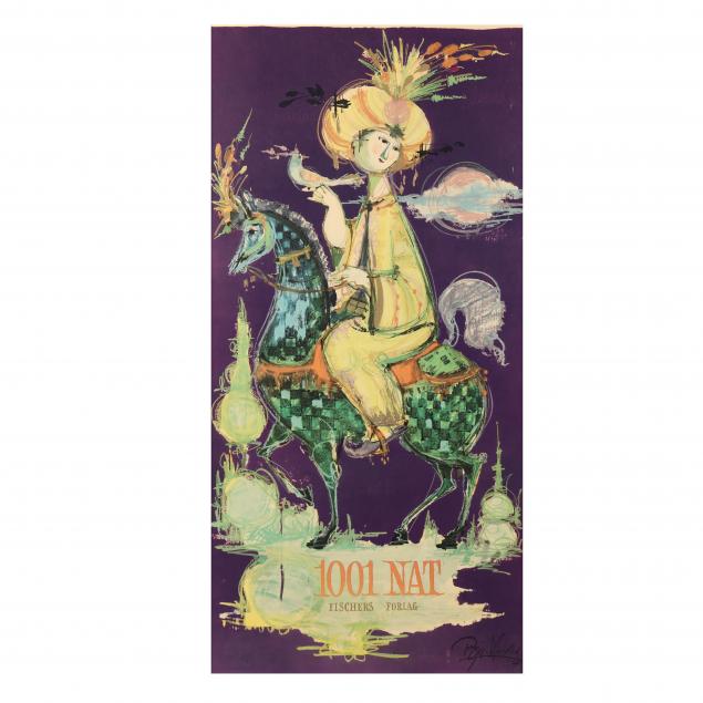 bjorn-wiinblad-danish-1918-2006-i-1001-nat-fischers-forlag-i-poster