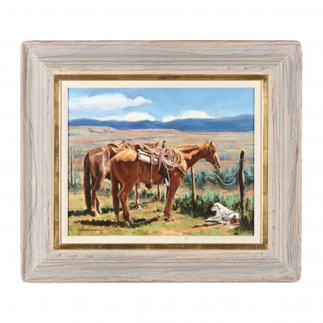 richard-galusha-american-horses-at-the-hitching-post