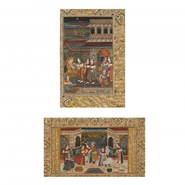 two-indian-mughal-paintings