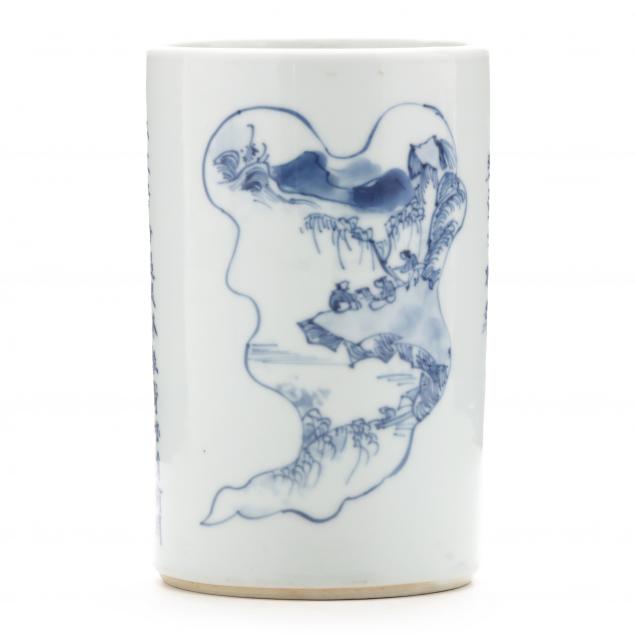a-chinese-porcelain-blue-and-white-porcelain-brush-pot