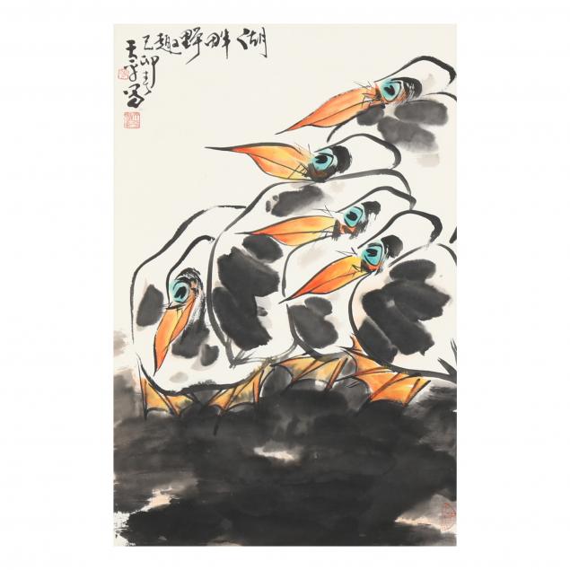 a-chinese-painting-of-pelicans