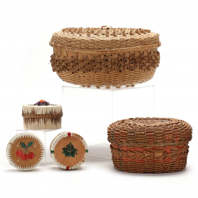 collection-of-native-american-iroquois-baskets