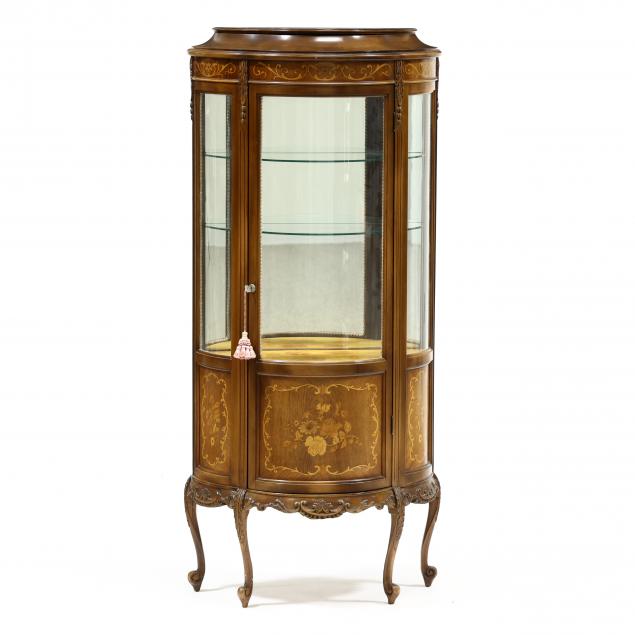 vintage-french-style-inlaid-walnut-diminutive-vitrine