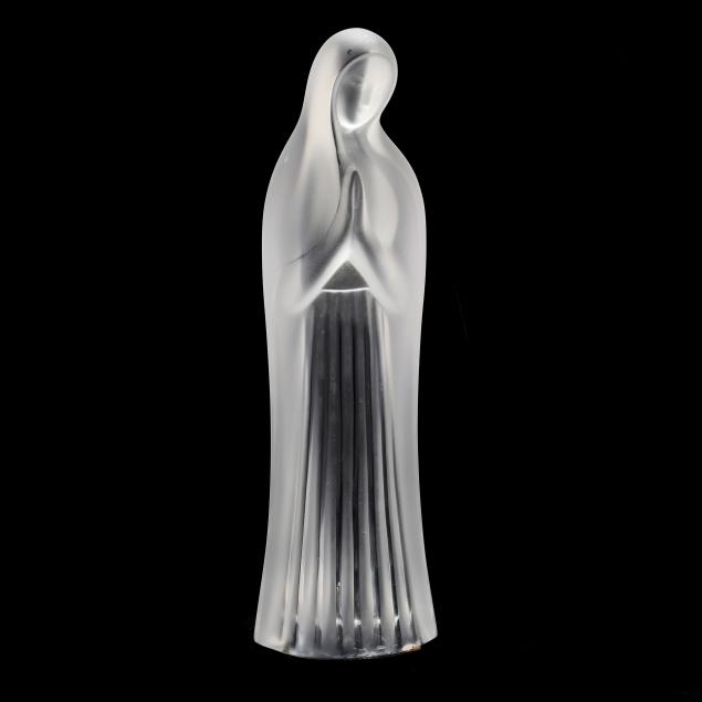 lalique-crystal-statuette-of-the-praying-madonna