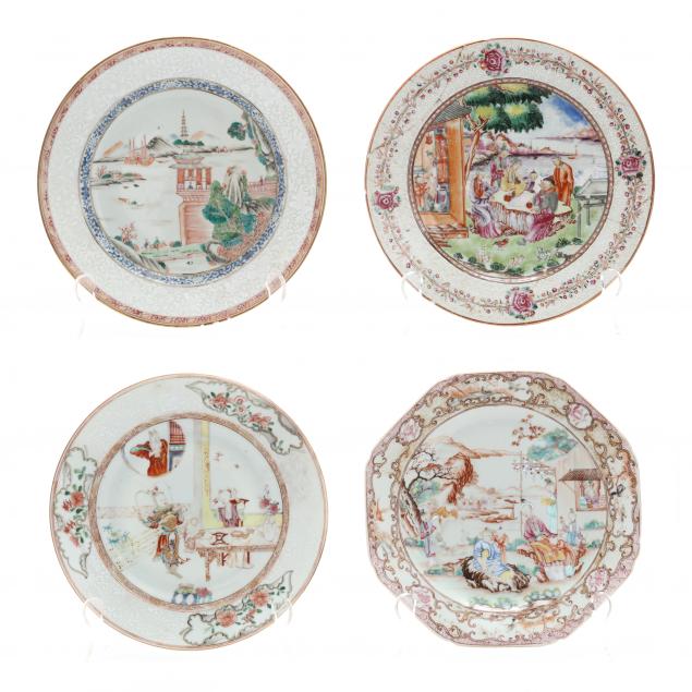 a-collection-of-chinese-export-porcelain-plates