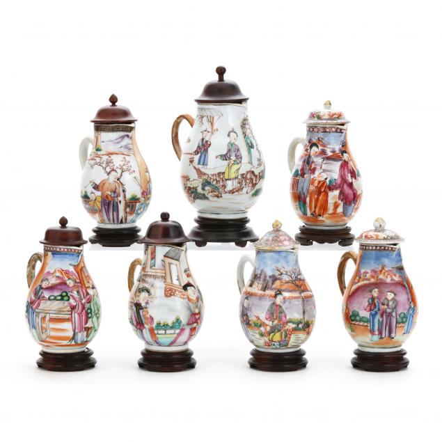 a-group-of-chinese-export-porcelain-creamer-pitchers