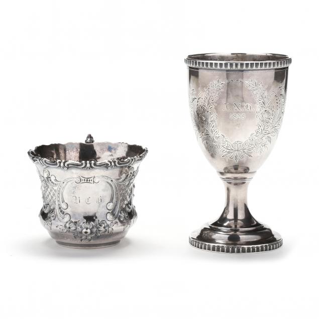 a-coin-silver-cup-and-goblet-by-william-gale-son