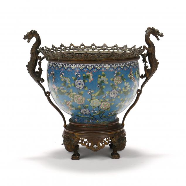 a-large-chinese-cloisonne-jardiniere-with-ormolu-mounts
