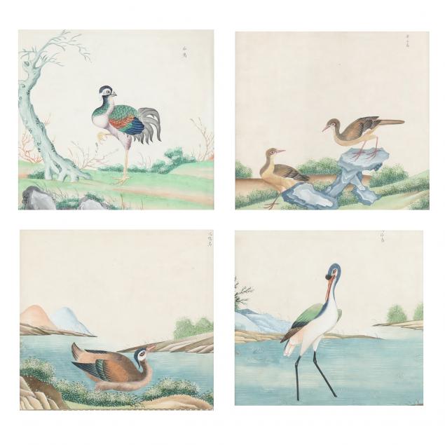 a-set-of-four-chinese-export-watercolor-paintings-of-birds