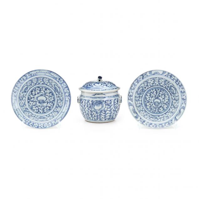 a-suite-of-chinese-blue-and-white-peony-scroll-porcelain