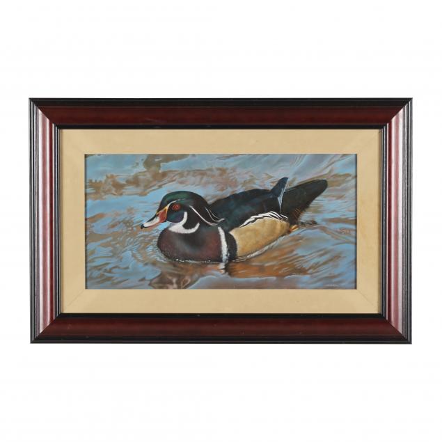 leslie-macon-nc-wood-duck-swimming
