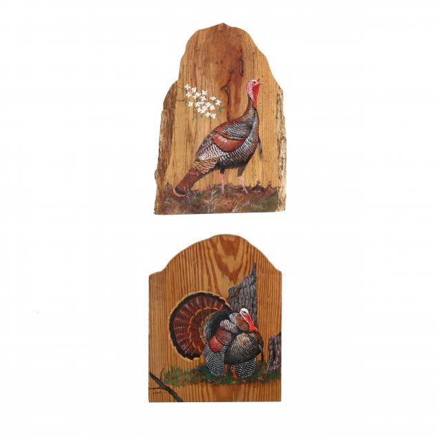 duane-raver-jr-nc-1927-2022-turkey-and-i-wild-turkey-i-two-works