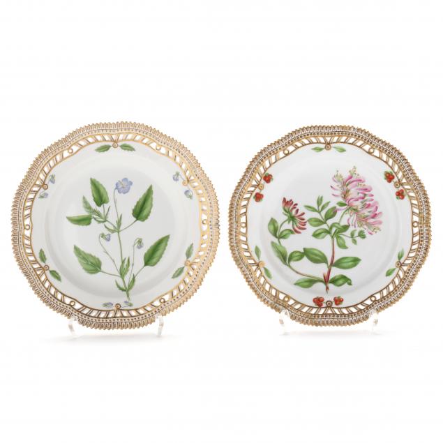 two-royal-copenhagen-i-flora-danica-i-openwork-plates