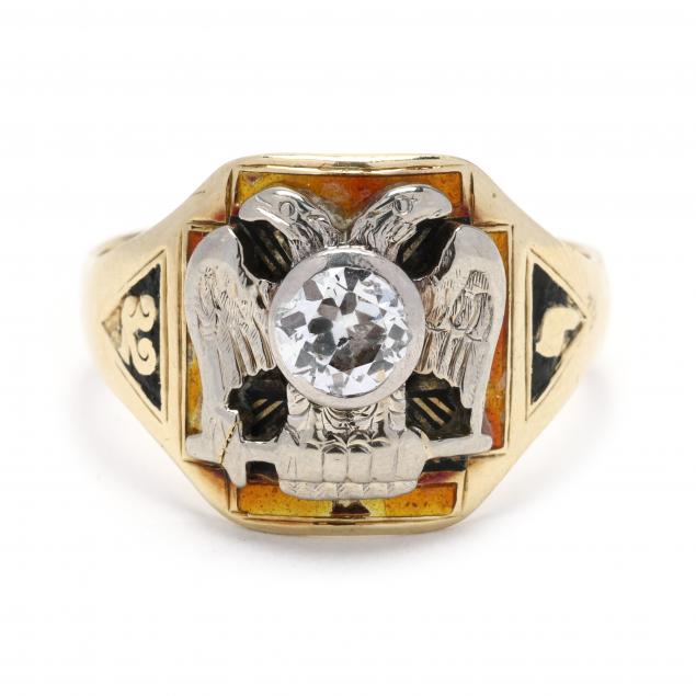 gent-s-vintage-gold-diamond-and-enamel-masonic-ring