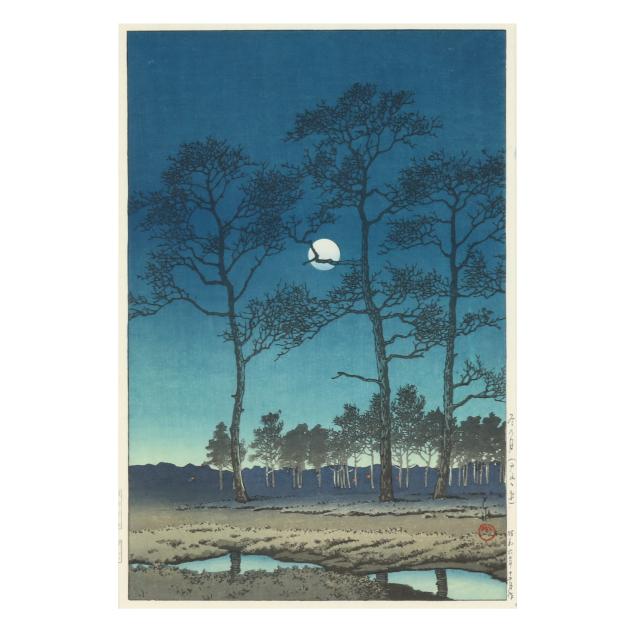 hasui-kawase-japanese-1883-1957-i-winter-moon-over-toyama-plain-i