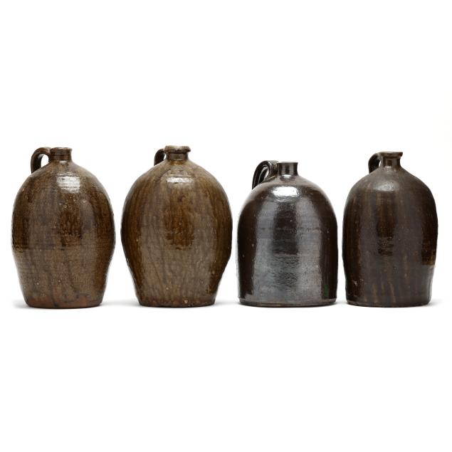 four-western-nc-alkaline-glazed-jugs-one-gallon-capacity