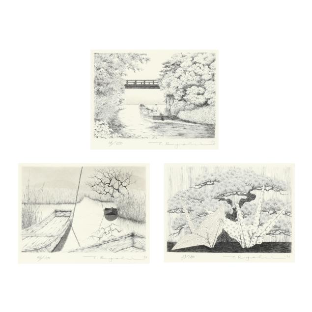 tanaka-ryohei-japanese-1933-2019-three-etchings
