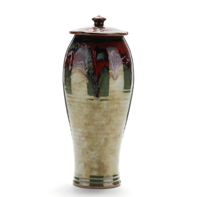 eck-mccanless-pottery-seagrove-nc-lidded-vase