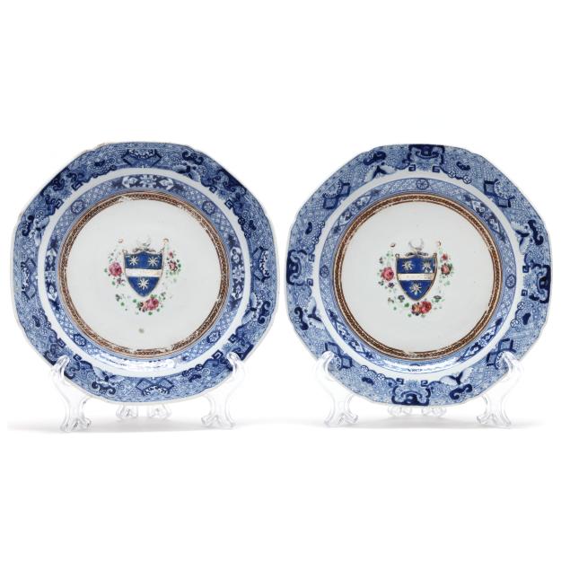 a-pair-of-chinese-export-armorial-plates-with-coat-of-arms-of-thwaites