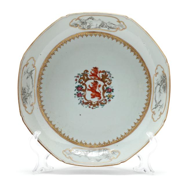 a-chinese-octagonal-export-armorial-dish-with-grisielle-border