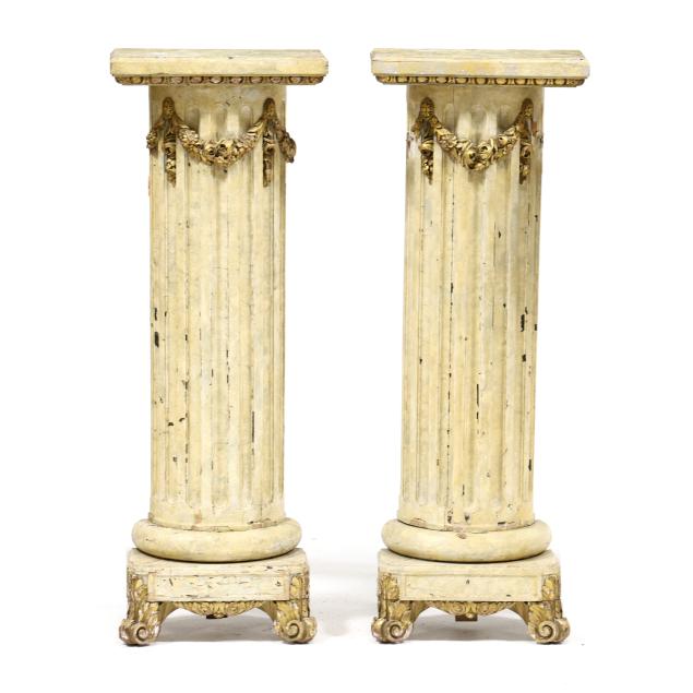 pair-of-antique-classical-style-paint-decorated-half-columns