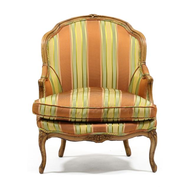vintage-louis-xv-style-carved-fruitwood-bergere