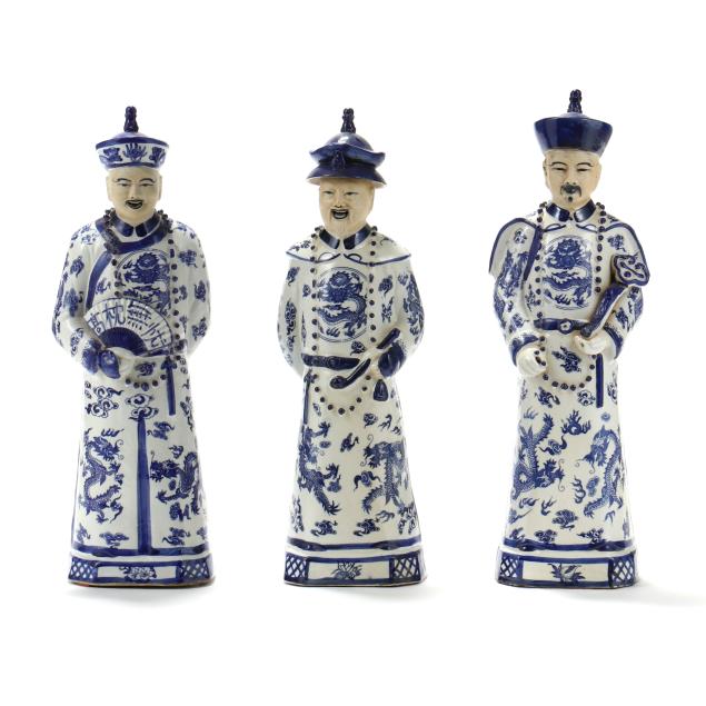 three-large-chinese-blue-and-white-porcelain-emperor-figures