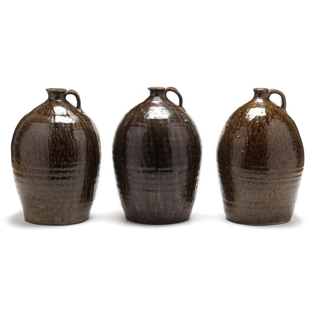western-nc-pottery-three-similar-two-gallon-jugs