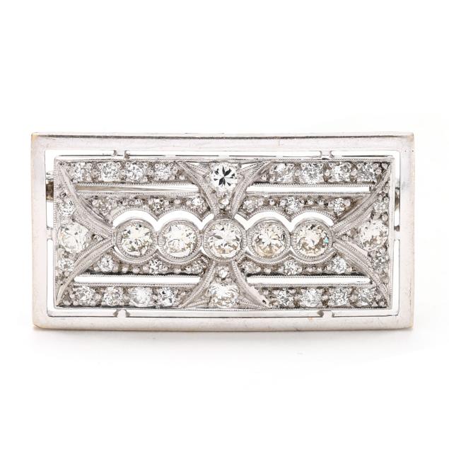 white-gold-and-diamond-rectangle-brooch