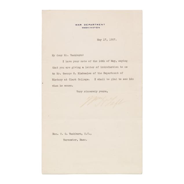 william-howard-taft-27th-u-s-president-1909-1913-typed-letter-signed