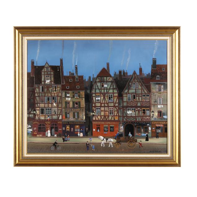 Michel Delacroix (French, b. 1933), Rue en Alsace (Lot 3066 Michel Delacroix (French, b. 1933), Rue en Alsace (Lot 3066
