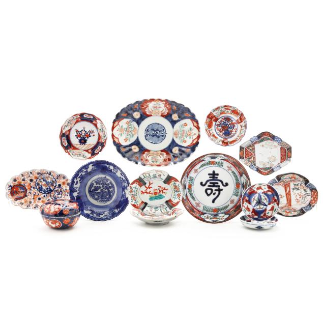 a-large-collection-of-japanese-imari-porcelain