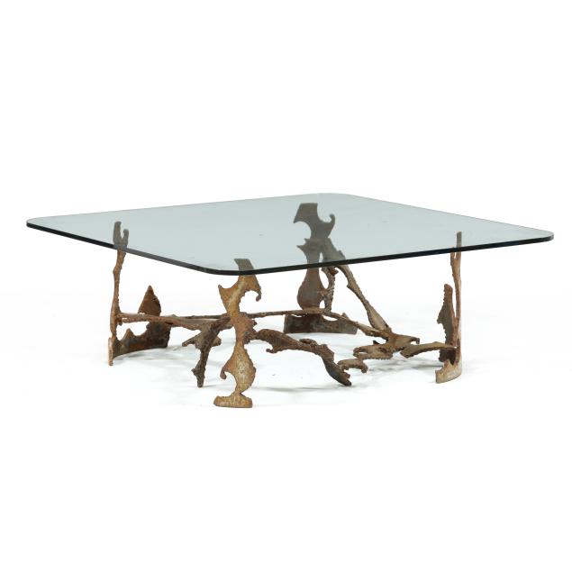 silas-seandel-american-b-1937-brutalist-iron-and-glass-coffee-table