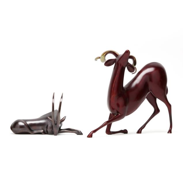 loet-vanderveen-dutch-american-1921-2015-two-african-animal-sculptures