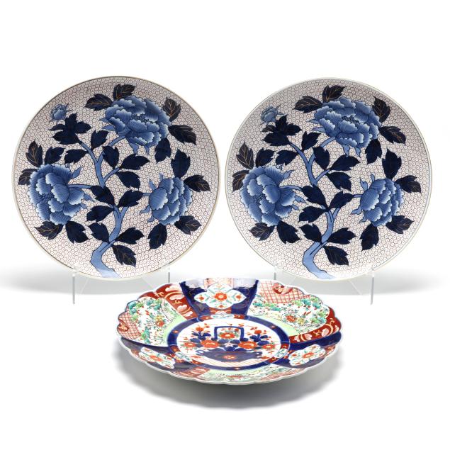 three-japanese-porcelain-chargers
